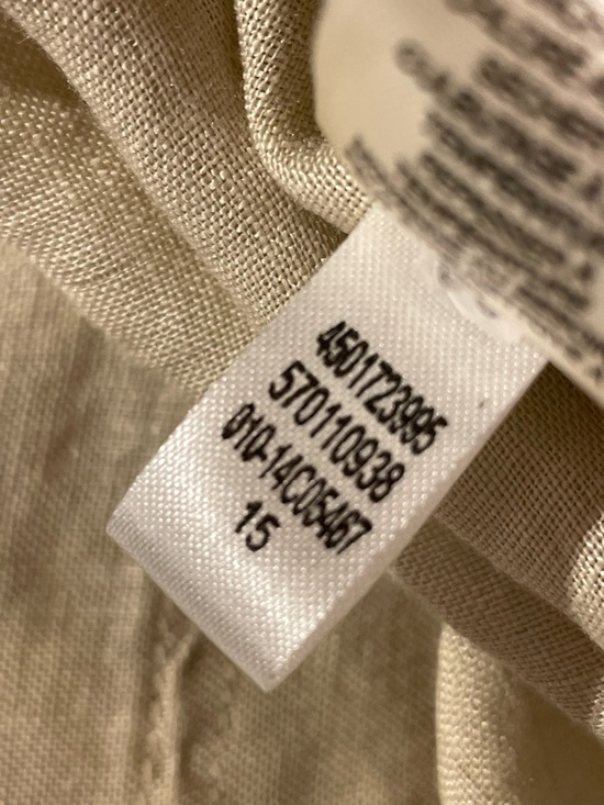 Chico's Tan 100% Linen Lagenlook Relaxed Fit Cana Top Beachy Size 3 /US XL - Picture 8 of 8